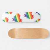 Skateboard - Regenbogenherz (Horizontal)