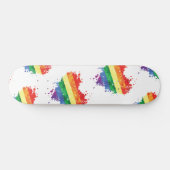 Skateboard - Regenbogenherz (Horizontal)
