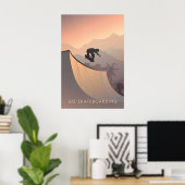 Skateboard Reiseplakat Poster (Heimbüro)