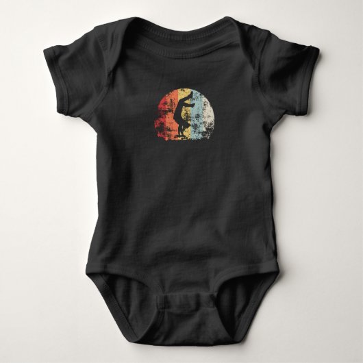 Skateboard Retro Baby Strampler (Vorderseite)