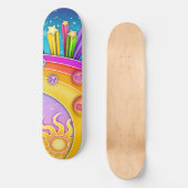 Skateboard - Retro Pop Art Sixties Sky (Vorderseite)