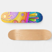 Skateboard - Retro Pop Art Sixties Sky (Horizontal)