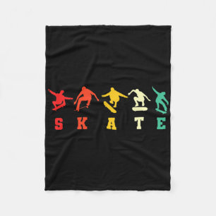 Skateboard Retro-Skateboarding-Geschenk 1 Fleecedecke