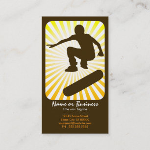 Skateboard: Retro Strahlen: Visitenkarte