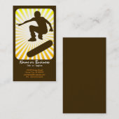 Skateboard: Retro Strahlen: Visitenkarte (Vorne/Hinten)