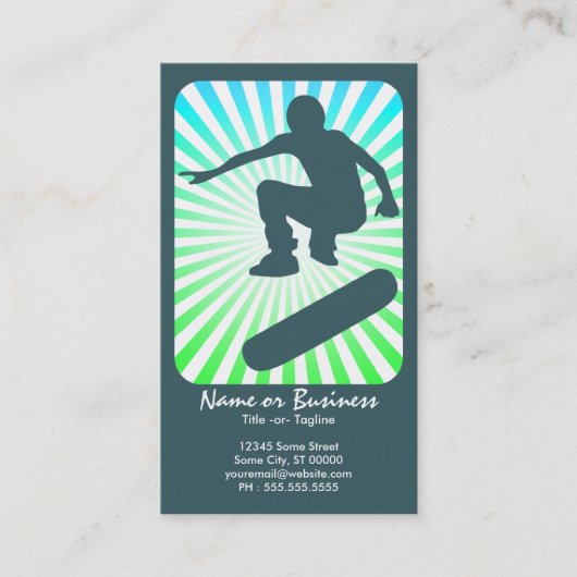 Skateboard : Retrostrahlen: Visitenkarte (Vorderseite)