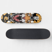 SKATEBOARD ROARING TIGER MIT CLOUD PATTER (Horizontal)