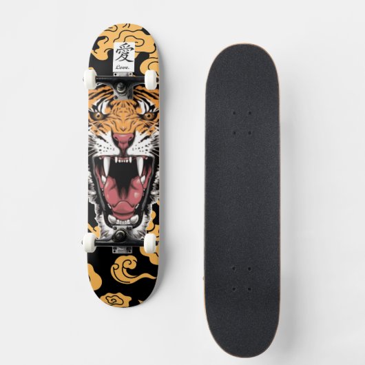 SKATEBOARD ROARING TIGER MIT CLOUD PATTER (Vorderseite)