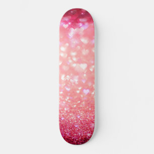 Skateboard - Rosa Herzen Sparkle