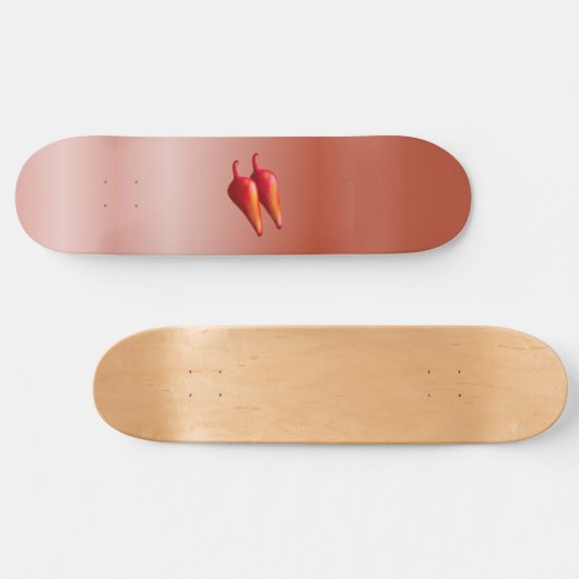 Skateboard Roter Chili Paprikaschoten (Horizontal)
