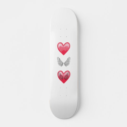 Skateboard, Rotes Herz Skateboard (Vorne)