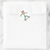 Skateboard Runder Aufkleber (Tasche)