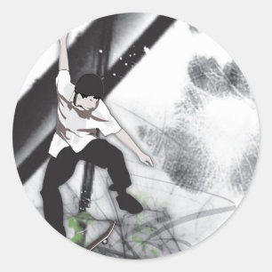 Skateboard Runder Aufkleber