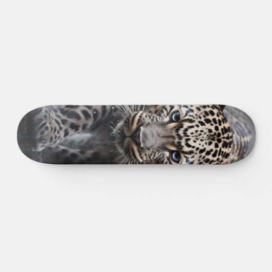  Skateboard Salvaje leopardo con mirada intensa (Horizontal)