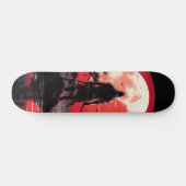 Skateboard Samurai Japonés Vigilando En La Noche (Horizontal)