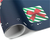 Skateboard Santa Geschenkpapier (Rolleneckpunkt)