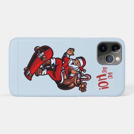 Skateboard Santa iPhone Case (Rückseite (Horizontal))