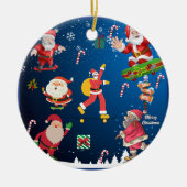Skateboard Santa Keramik Ornament (Vorne)