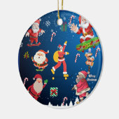 Skateboard Santa Keramik Ornament (Links)