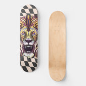 Skateboard Scheckte Retro Gold Löwe Augen (Vorderseite)