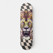 Skateboard Scheckte Retro Gold Löwe Augen (Vorderseite)