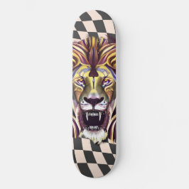 Skateboard Scheckte Retro Gold Löwe Augen