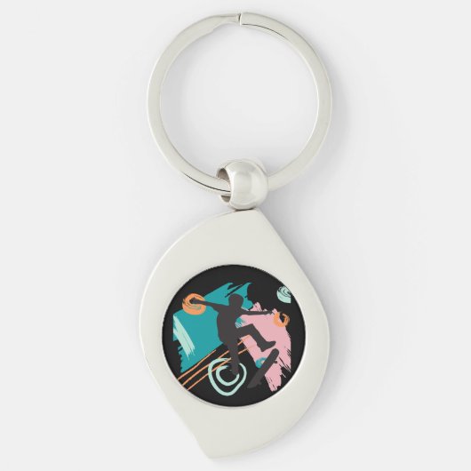 Skateboard Schlüsselanhänger (Vorderseite)