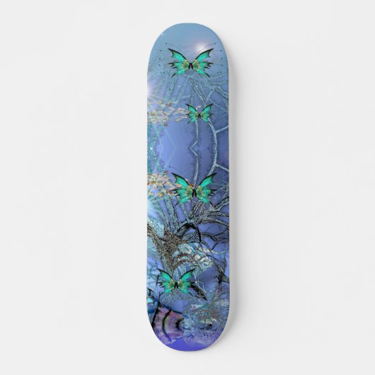 Skateboard-Schmetterlings-Blau Skateboard (Vorne)