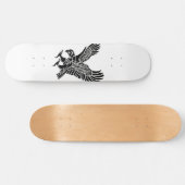 Skateboard - Schwarz-Weiß-Adler (Horizontal)