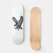 Skateboard - Schwarz-Weiß-Adler (Vorderseite)