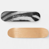 Skateboard Schwarz-Weiß-Zebra (Horizontal)