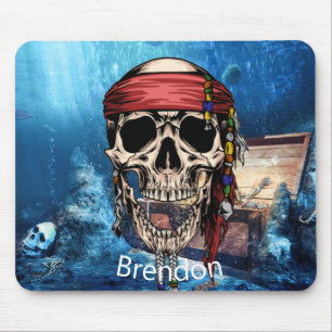 Skateboard Sea Pirate Mouse Pad Mousepad