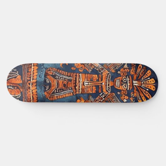Skateboard Set Azteken Stil Mexico Mittelamer. (Horizontal)