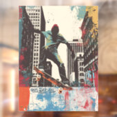 Skateboard Shop Wall Art Riding A Rail Fensteraufkleber (Blatt 2)