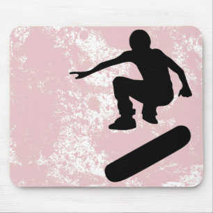 Skateboard. Silhouetten. Mousepad