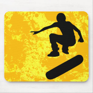 Skateboard. Silhouetten. Mousepad