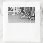 Skateboard, Skate, Park, Fußweg, trendig, Teenager Rechteckiger Aufkleber (Tasche)