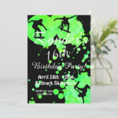 Skateboard Skate Park Geburtstag Einladung (Stehend Vorderseite)