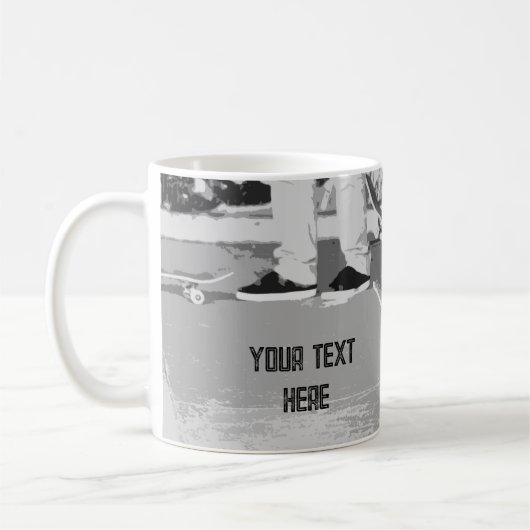 Skateboard Skate Park Graffiti Geschenk Brauch Kaffeetasse (Links)