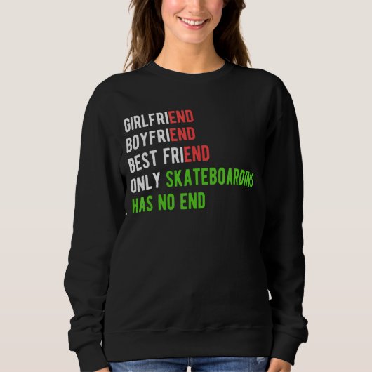 Skateboard Skate Skater Skateboard Sweatshirt (Vorderseite)