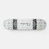 Skateboard Skateboard Blaue Blume Muster (Horizontal)