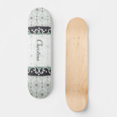 Skateboard Skateboard Blaue Blume Muster (Vorderseite)
