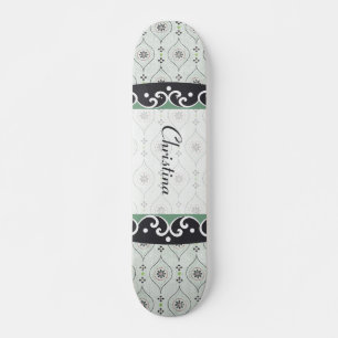 Skateboard Skateboard Blaue Blume Muster