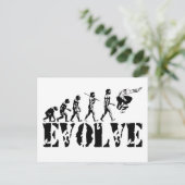 Skateboard Skateboard Evolution Sport Art Postkarte (Stehend Vorderseite)