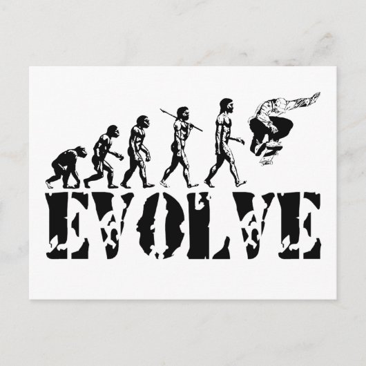 Skateboard Skateboard Evolution Sport Art Postkarte (Vorderseite)
