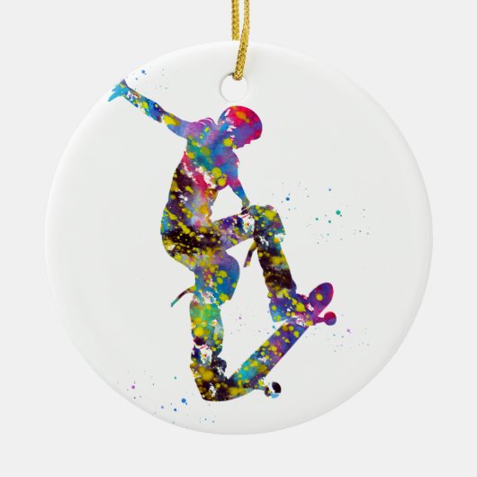 Skateboard, Skateboard Keramik Ornament (Vorne)