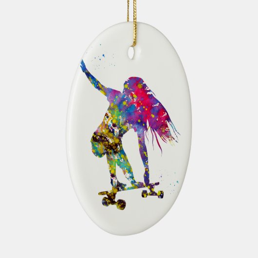 Skateboard, Skateboard Keramik Ornament (Rechts)