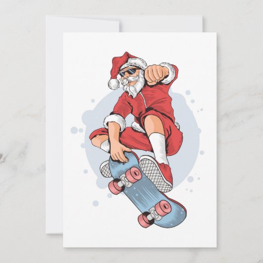 Skateboard Skateboard Snowman Dankeskarte (Vorderseite)