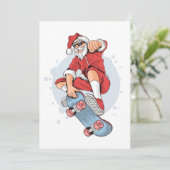Skateboard Skateboard Snowman Dankeskarte (Stehend Vorderseite)
