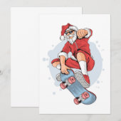 Skateboard Skateboard Snowman Dankeskarte (Vorne/Hinten)